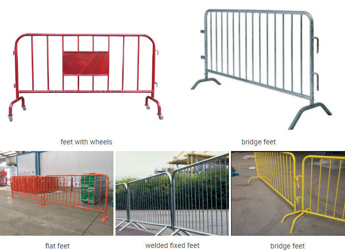H1200mm 1500mm Metal Crowd Control Barriers Galvanized Pedestrian Fence