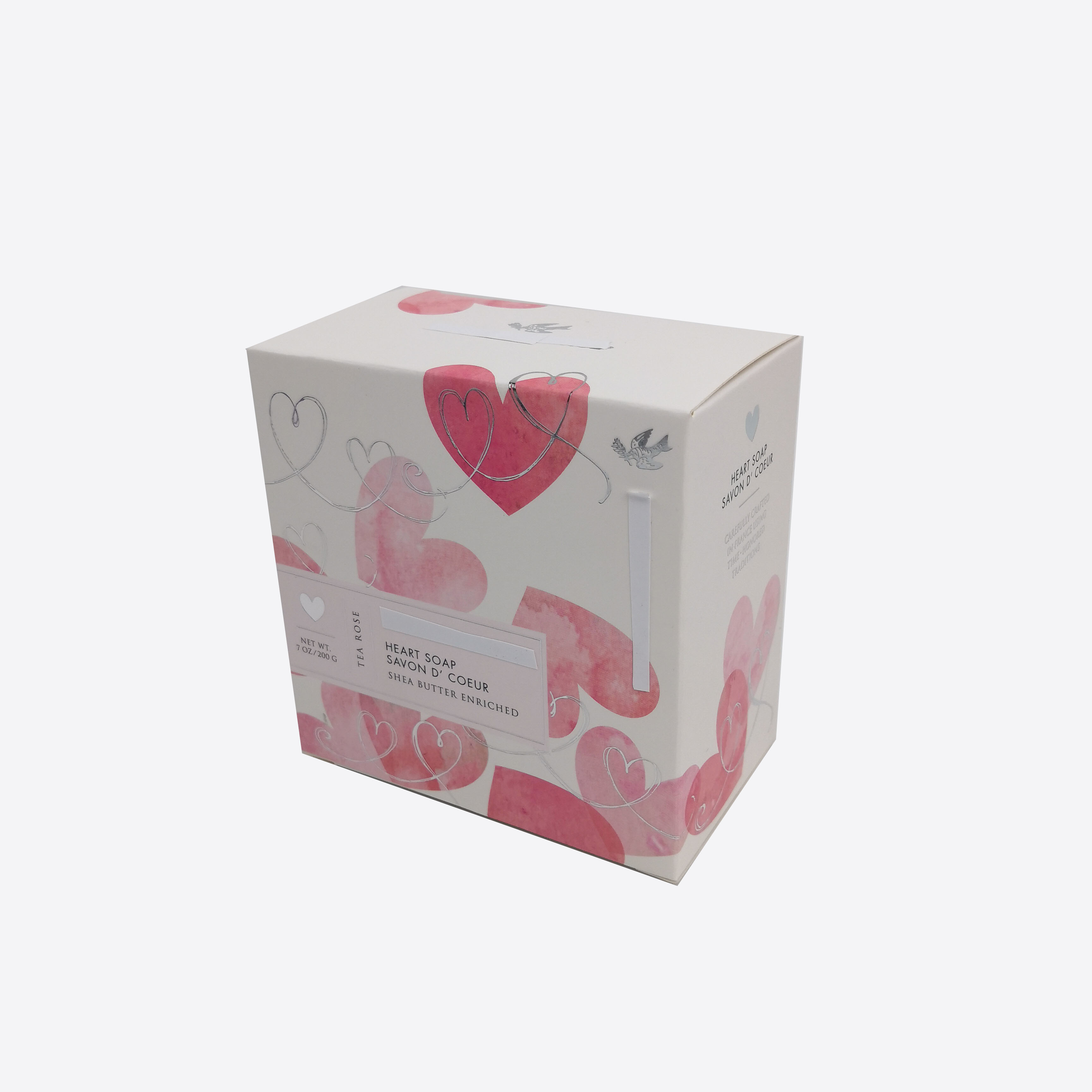 Hot Stamping Coating Printing Cosmetic Packaging Paper Box 350g White Cardboard