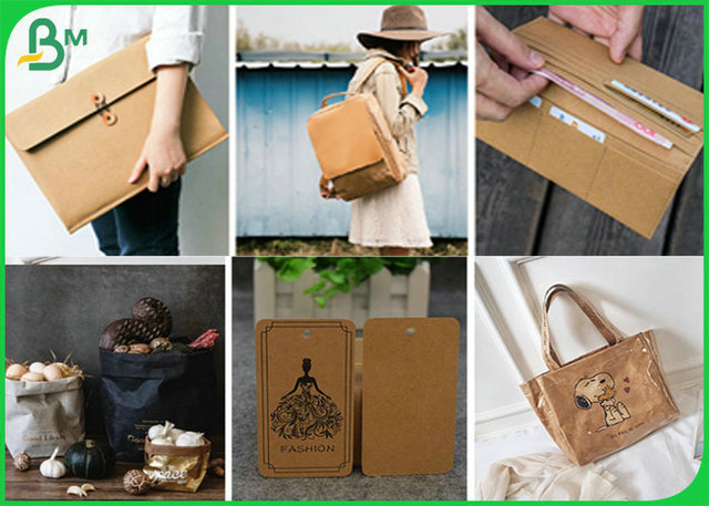Recycled Waahable Fabric Kraft Paper Roll With 0.3MM 0.55MM 0.8MM