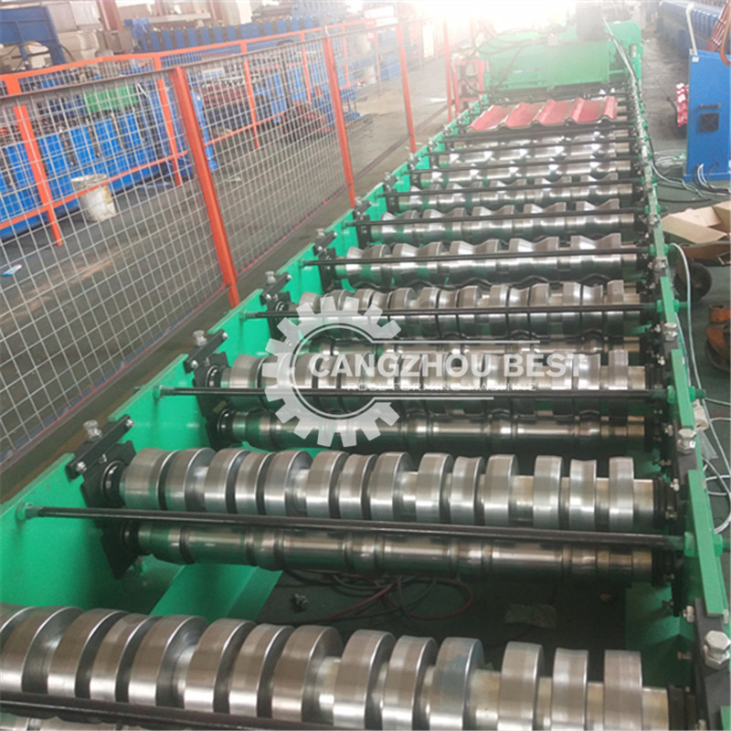 Corrugated Metal 740mm PPGI Glazed Tile Roll Forming Machine