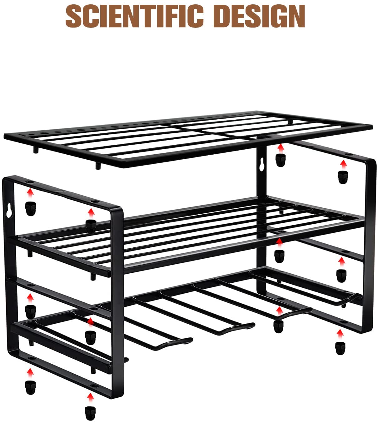 Efficiently Store Your Metal Wall-Mounted Drill Holder with Our Heavy Duty Tool Shelf