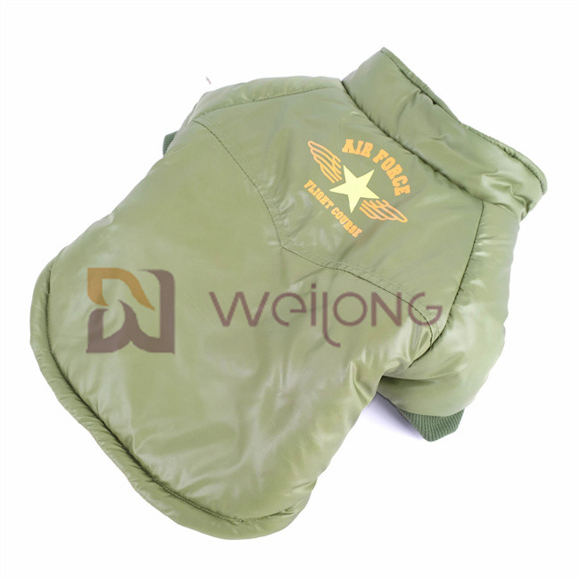 Air Force Snaps Button Opening Pet Jacket Mixed Olives Stylish Dog Coat ISO9001