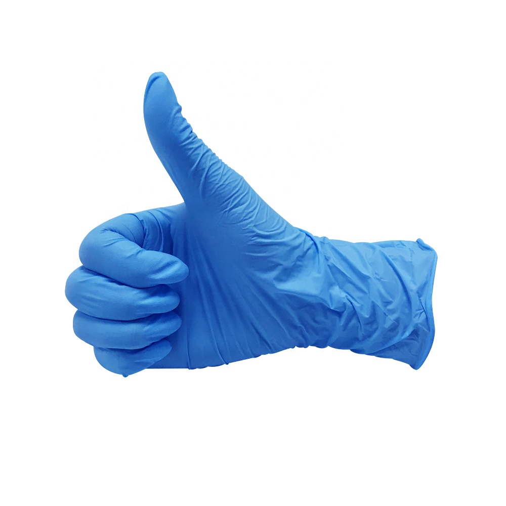 blue nitrile glove