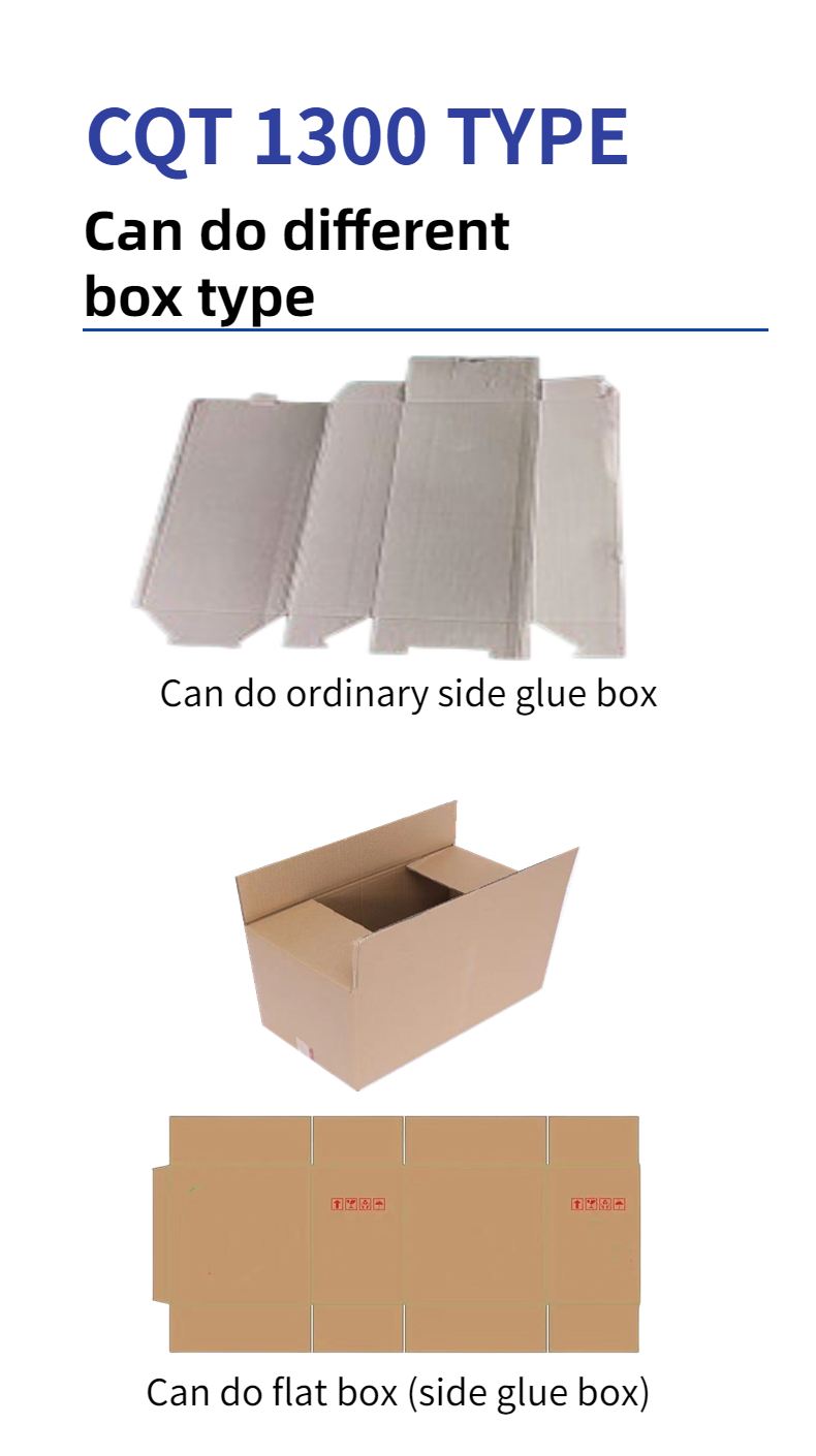 Easy to Operate CQT-1300 Automatic Folder Gluing Machine for Flat Box Carton Box