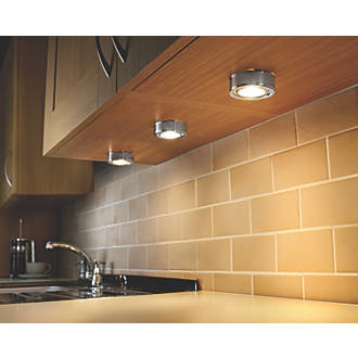 Round Shape 6W Undermount LED Cabinet Lights Warm White 2700K