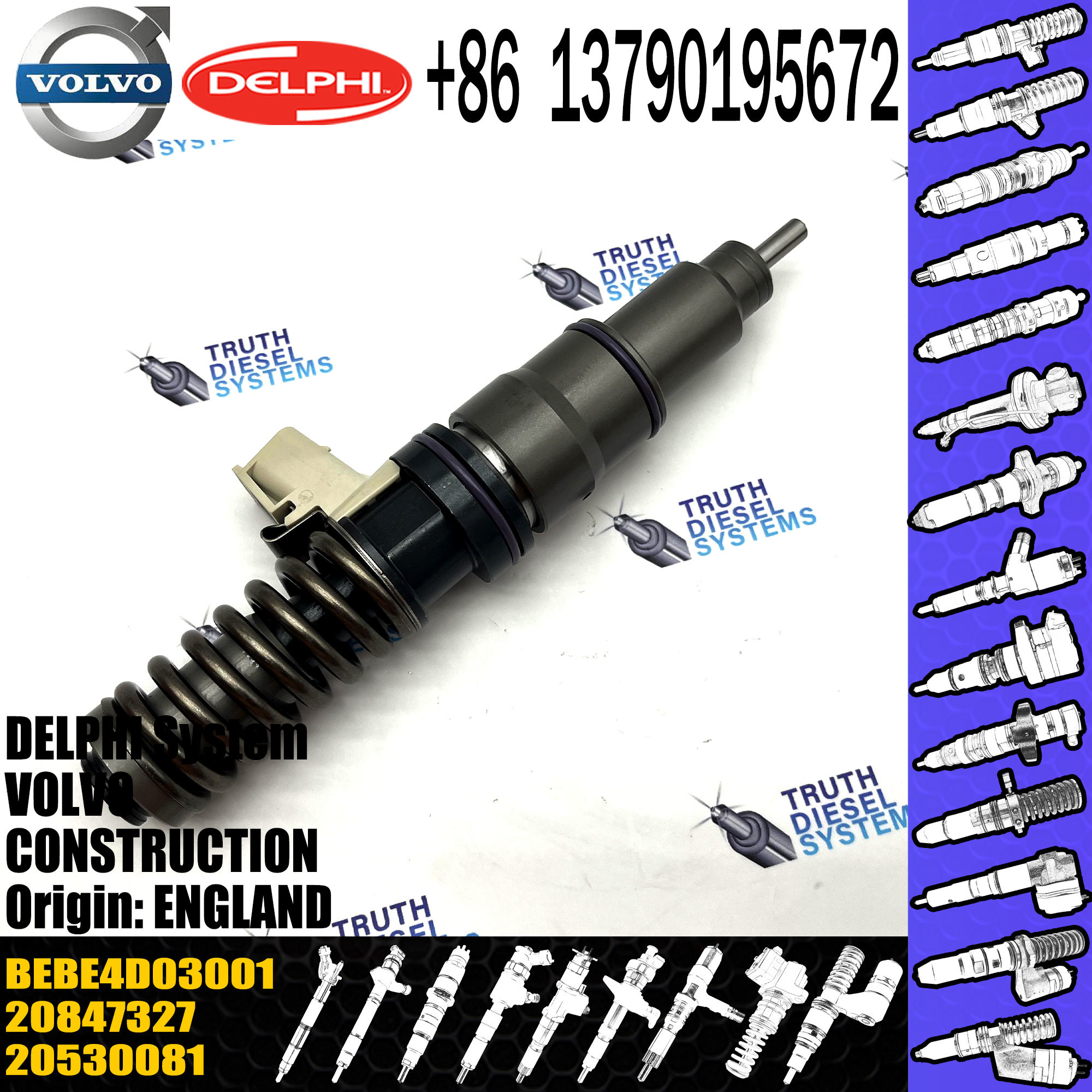 20530081 Factory price for D12 TIER 3 VOL car parts fuel injectors BEBE4D03001