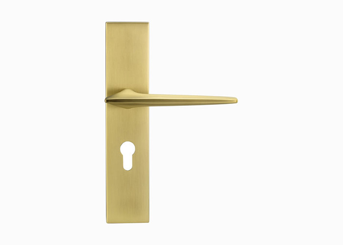 Gold Modern Dummy Lever Door Handles 145mm For Bedroom