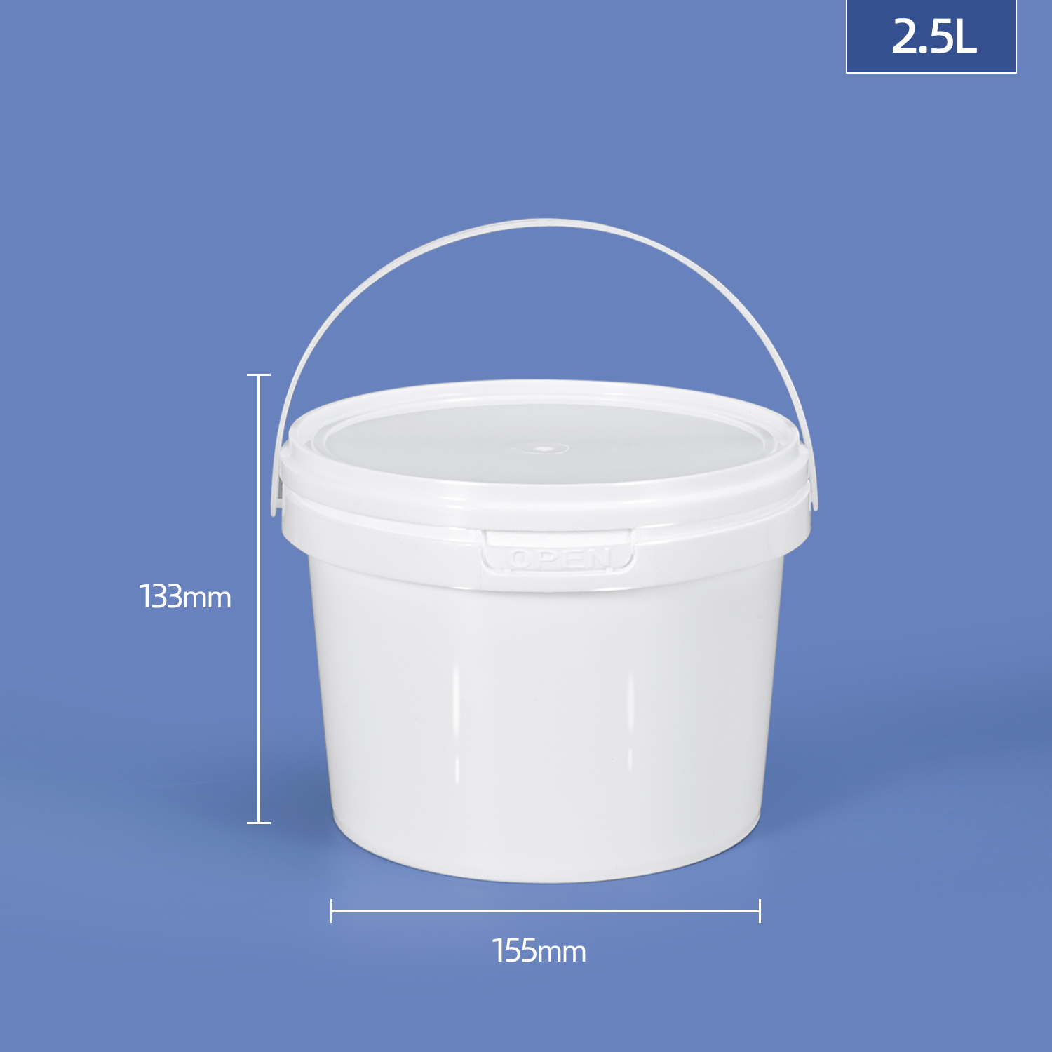 500ml Plastic Food Bucket With Handle for Liquid Honey Yogurt Popcorn Packing Container