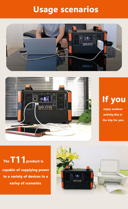 2025 Hot Sale 1200W Powerstation LiFePO4 Battery Bank Mobile Portable Power Station 1000W Solar Generator for Home Power Supply