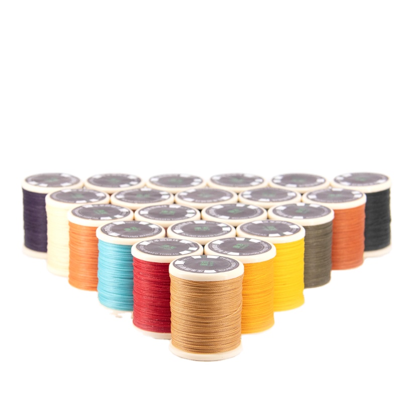 30g One Roll Round Wax Thread DIY Handmade 0.65MM Leather Sewing Polyester Thread