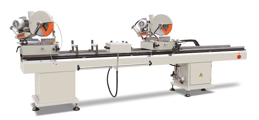 manual double mitre saw pvc window door making machine double head cutting machine