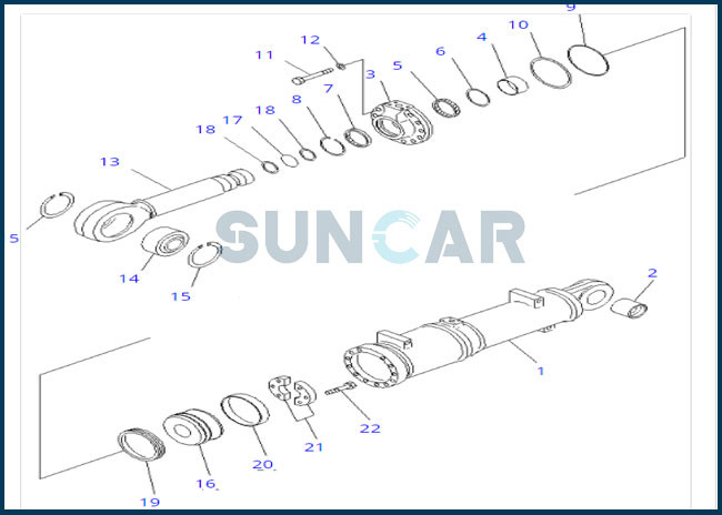 707-99-73070 7079973070 Blade Tilt Cylinder Service Kit Fits KOMATSU D275A-2