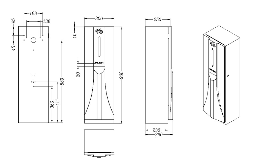 Straight Boom 3-6m Parking Barrier Gate 1.8-6s Running Speed Adjustable Security Boom Gate