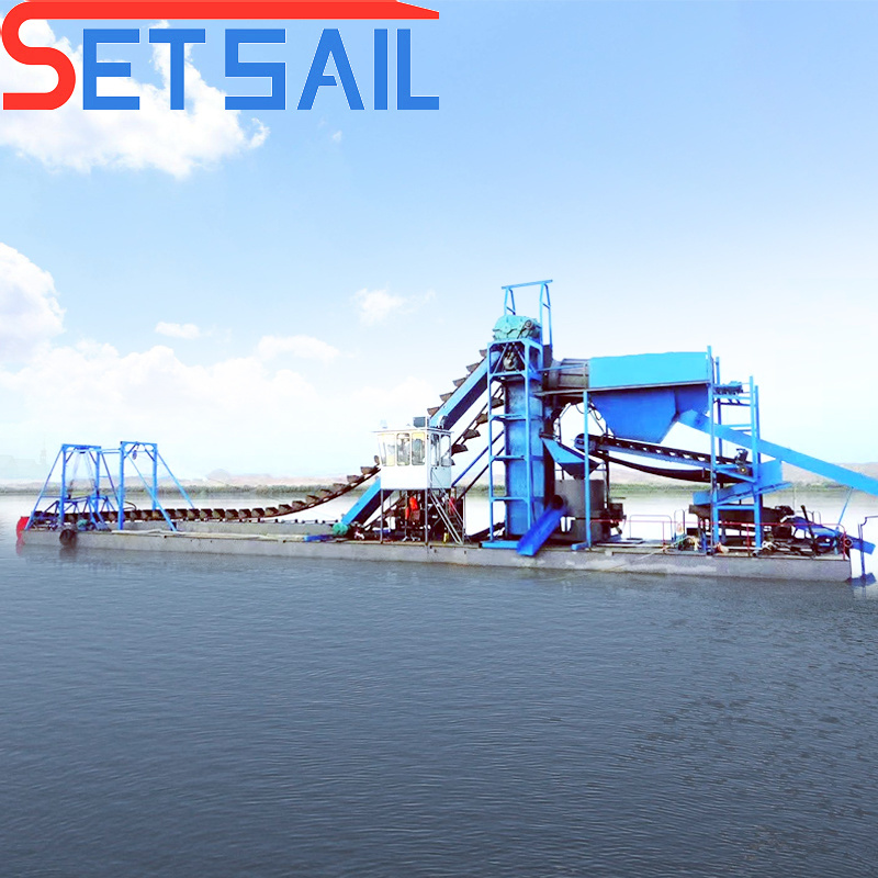 Chain Bucket Mining Dredger for River Diamond