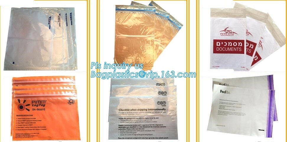 packing list envelope for AWB, packing list envelope mailing bag for express, Packing List Enclosed Envelopes, bagease