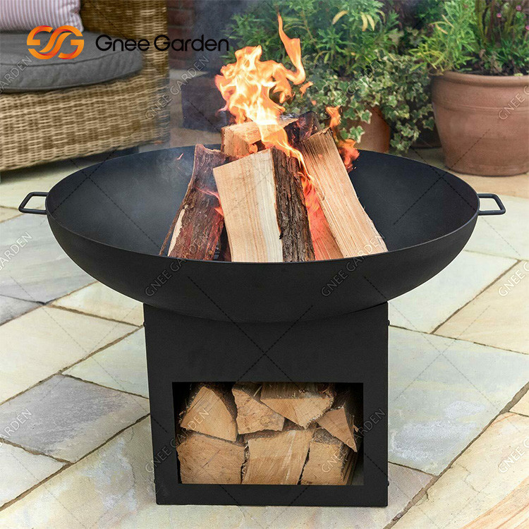 Customized Natural Rust Corten Steel Metal Large Barbecue Grill Outdoor Fire Pit