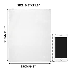 Poly Packaging Bags Frosted Zipper Bags Clear Zip lockk Storage plastic bags for shipping shirts small