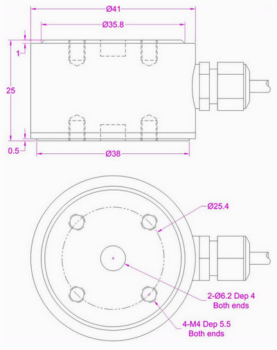 100lb flange type force transducer 200lb