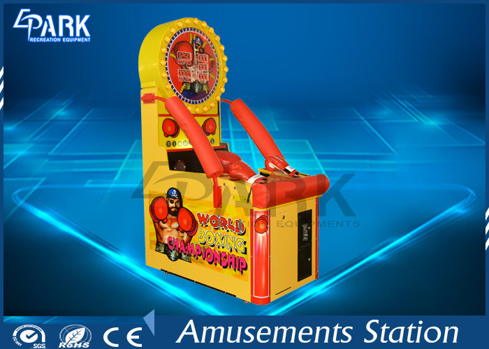 Kids Arcade Punching Machine / Punching Game Machine Steel Wooden Material