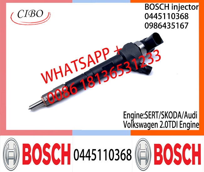 BOSCH injetor Common fuel Injector 0445110368 0986435167 0445110369 03L130277Q for SERT/SKODA/Audi1/Volkswagen 2.0TDI