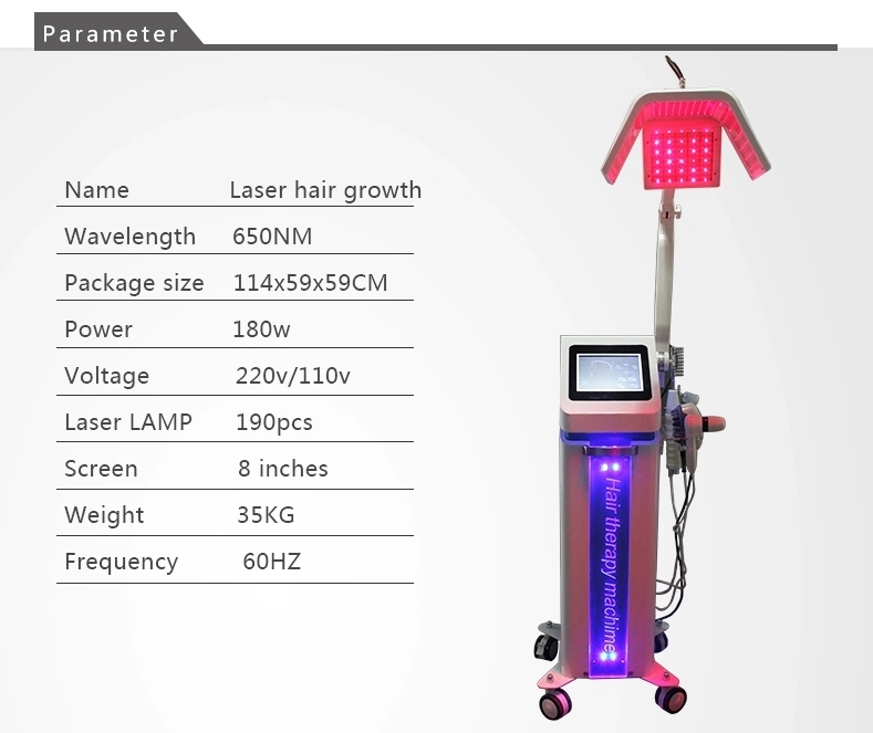 Infrared Hair Regrowth Laser Machine , 650nm Diode Laser Hair Fall Treatment Machine