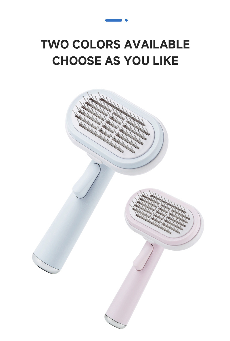 Hair Dematting Pin Comb Pet Grooming Kit Self Cleaning Slicker Brush Shedding Tool