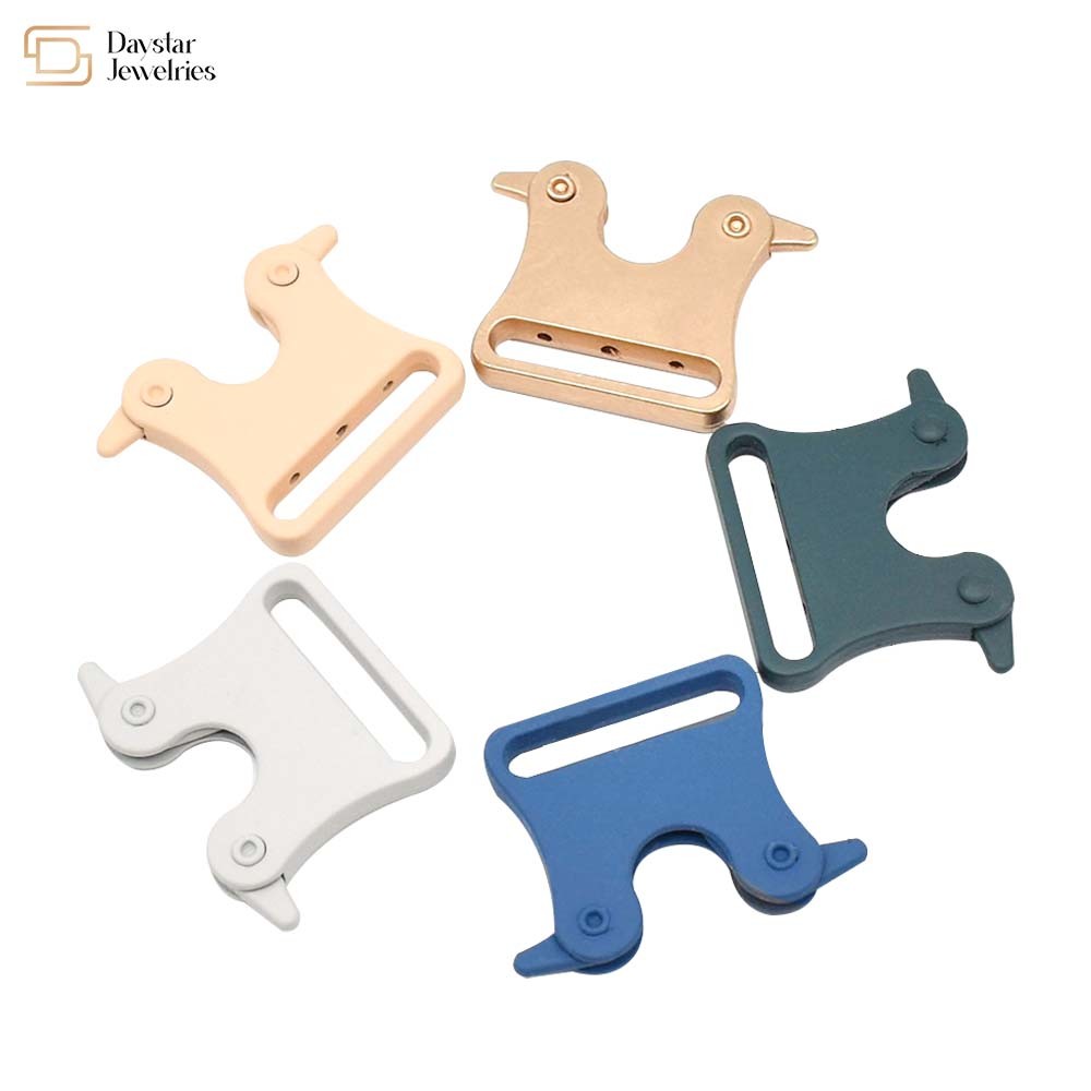 Metal Side Quick Release Buckle , Diy Bag Webbing Replace Horn Military Belt Buckles