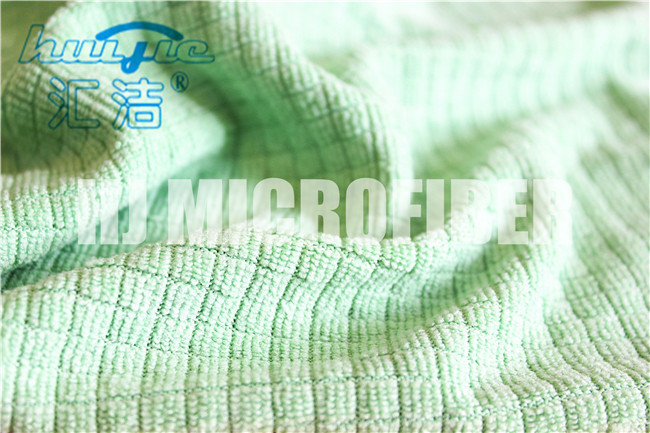 MIcrofiber Weft Knitted Hand Towel home use kitchen stripe cleaning towel super soft