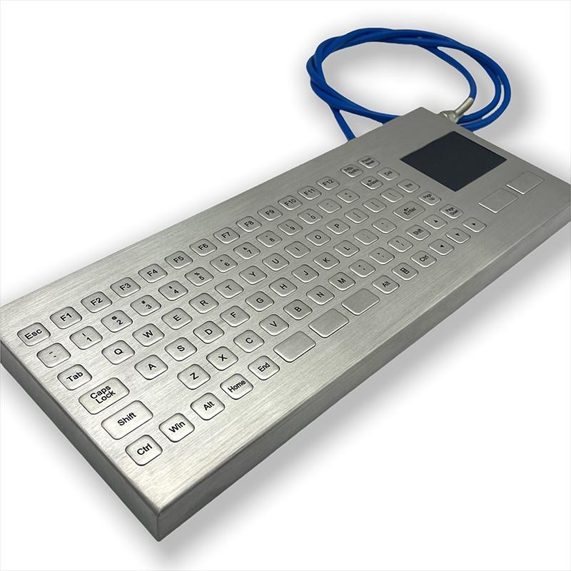 IP67 Waterproof Industrial Keyboard With TouchPad Over 2 Million Key Life Cycle