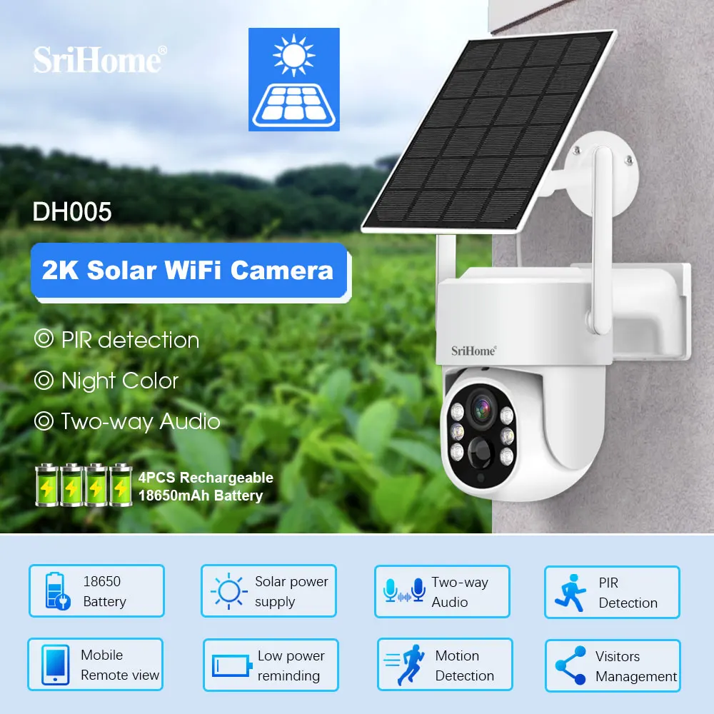 4MP Smart Wifi Camera Two-Way Audio Waterproof Night Vision PIR Detection Support Mobile Video Playback