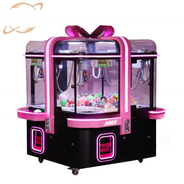 Dreamland 4 players catch boutique grab gift mini plush toy claw crane machine coin operated claw game machine