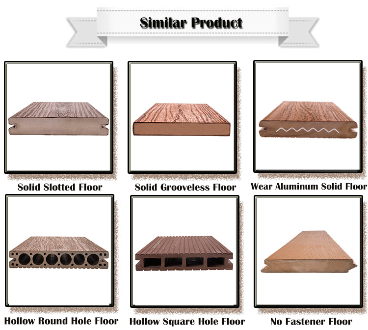 140mm*25mm General Size Outdoor Recycled Plastic Lumber Decking Flooring Boards Plank