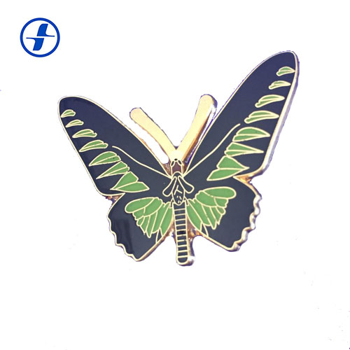 Wholesale metal custom size plating lovely lapel pin soft enamel
