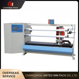 China Fully Automatic Tape Jumbo Roll Cutting Machine Double Shaft PVC OPP PE Kraft Paper Tape on sale