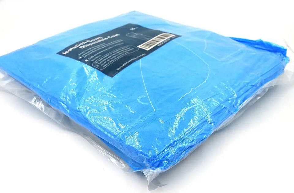 Manufacturer Disposable Isolation Gown PP+PE Non Woven Personal Protective Medical Batas Quirurgicas Desechables