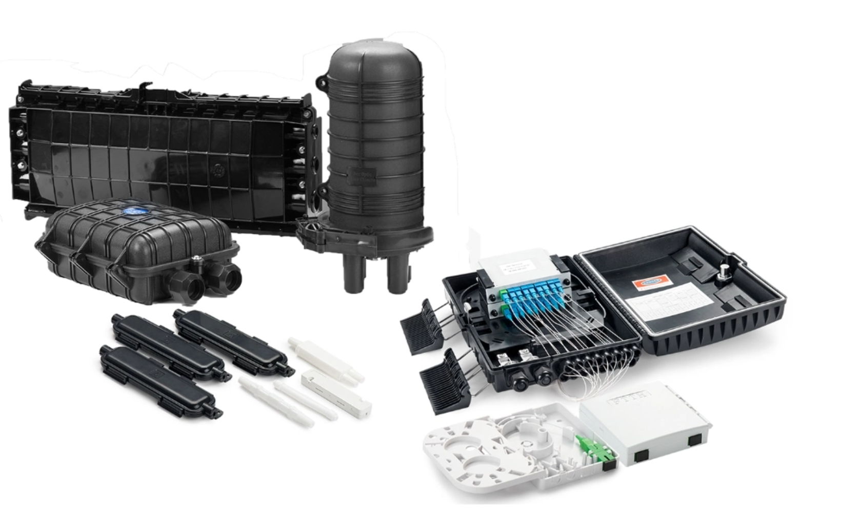 FTTH Dome Fiber Optic Splice Closure IP68 Waterproof 288 Fiber Splicing And Junction