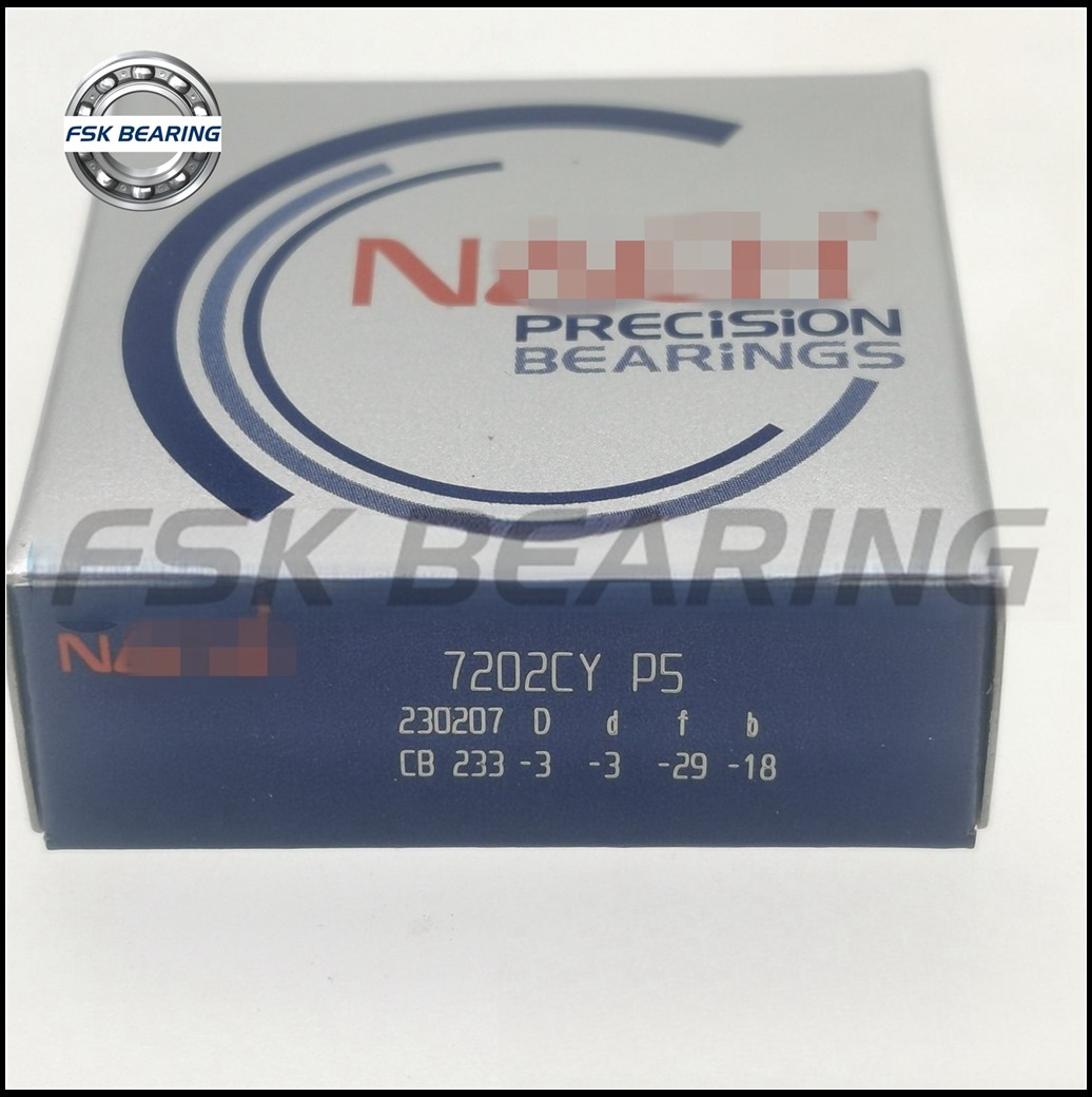 Single Row 7202CY P5 7202C P5 Angular Contact Ball Bearing 15x35x11 mm Gcr15 Chrome Steel