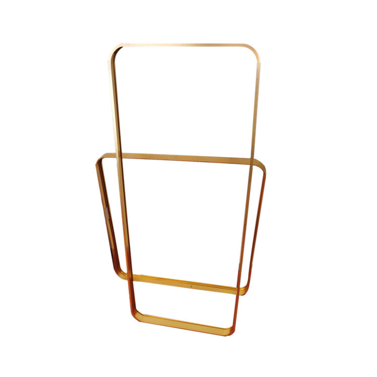 Brushed Rectangular Shape Aluminium Mirror Frame Profile Large Size For Barbershop