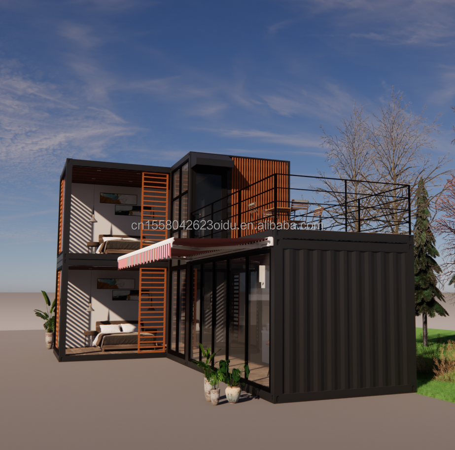 Design Steel Structure Modular Villa Easy Assemble Modern Home Luxury Container Prefabricated Houses Flat Pack Container