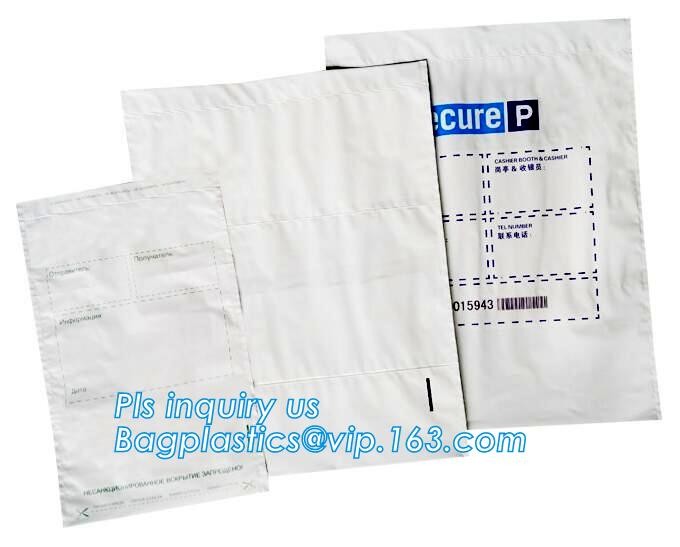 Security plastic bag with adhesive tape for cash, plastic money bag, Security Money Cash Bag For Airport/Bank and police