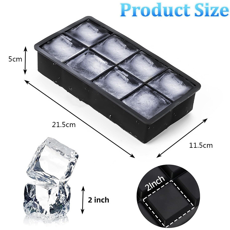 Easy To Clean Pink Silicone Ice Cube Trays Leak Proof Lid BPA Free Large Size Ideal for Cocktails Whiskey Baby Food