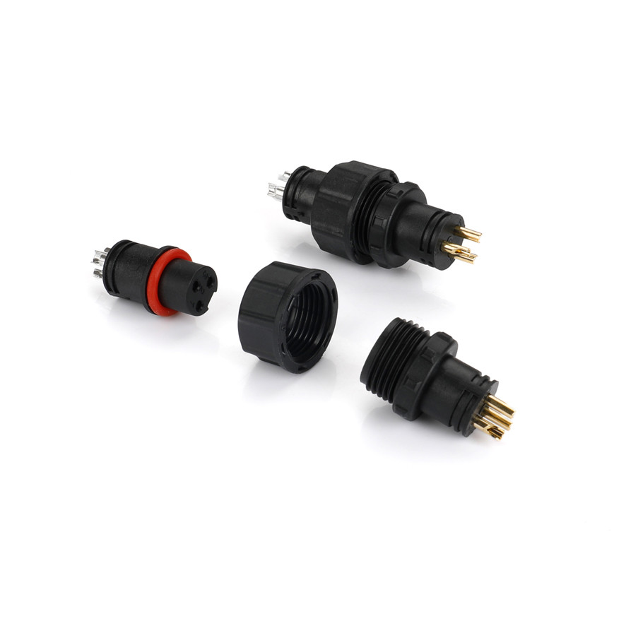 14 AWG Circular Electrical IP67 Waterproof Connectors 3 Pin