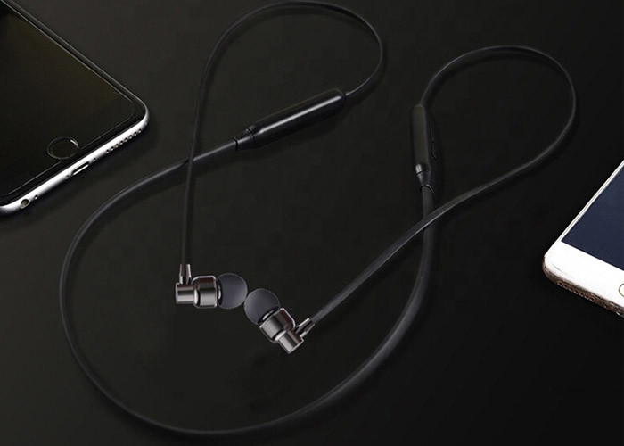 130mAh Black Magnet Wireless Bluetooth Sport Earbuds 150 Hours Standby Time