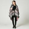 Buy cheap New European and American imitation cashmere cloak big frame jacquard open fork from wholesalers