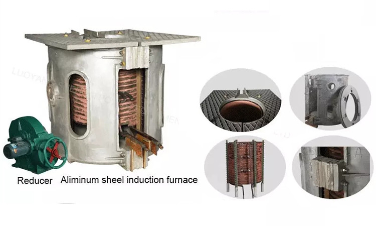Cast Iron 4T Industrial Melting Furnace Energy Saving Aluminum Shell Furnace