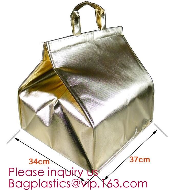 custom bulk waterproof large soft folding food delivery picnic lunch tote grocery cooler bag aluminum foil thermal bags