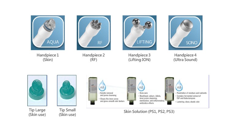 5 Handles Facial Oxygen Jet Peel Beauty Equipment Facial Oxygen Therapy Machine