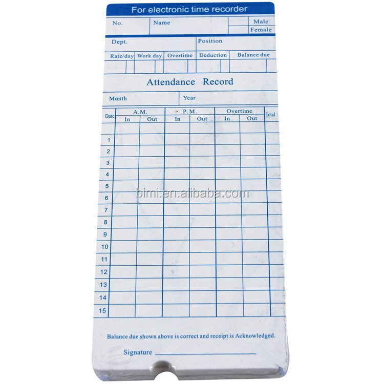 Effortless Attendance Management with Punch Card Clock Multiple Language Options