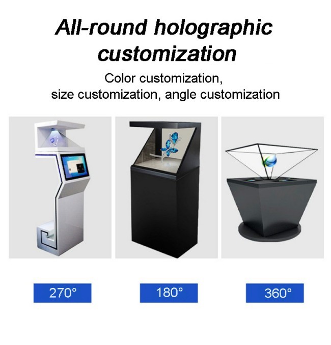 180-Degree Holographic Display Cabinet Manufacturer Museum-Grade Floating Projection Display Cabinet