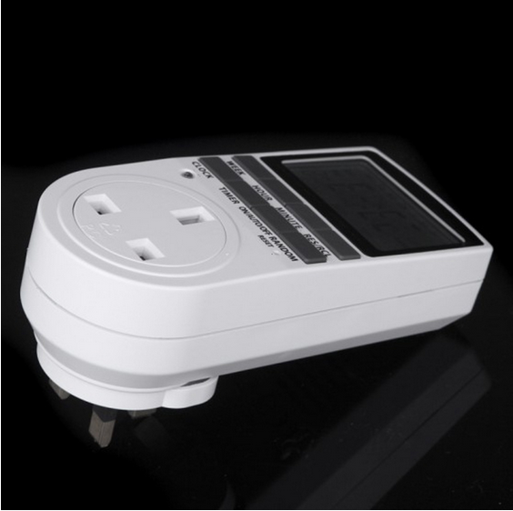 ABS White 12/24 Hour 230V LCD Digital Electronic Plug-in Programmable Timer Switch Socket